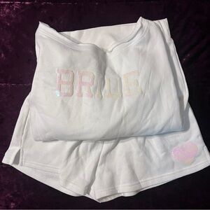 White Bride Pajama Set